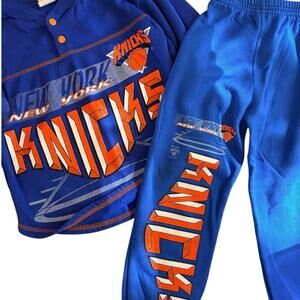 Kids Vintage New York Knicks 2Pc Sports Set Official NBA Licensed Sz 4/5